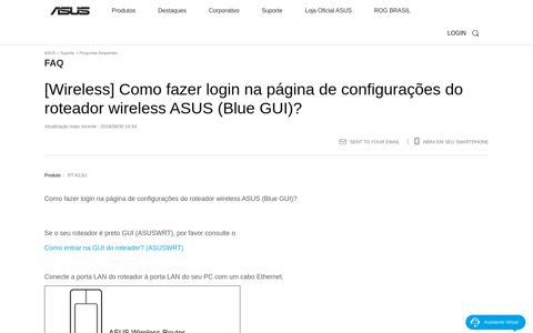 [Wireless] Como fazer login na página de configurações do ...