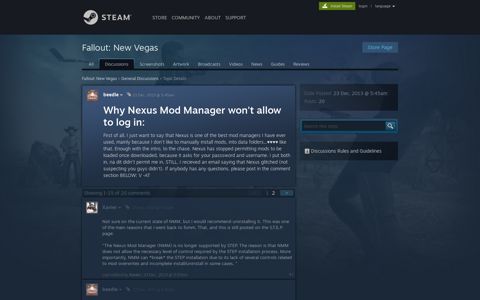 Why Nexus Mod Manager won't allow to log in: :: Fallout: New ...