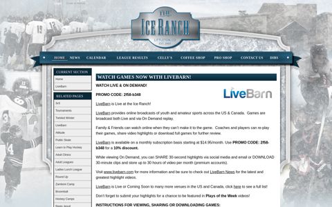LiveBarn Information - The Ice Ranch