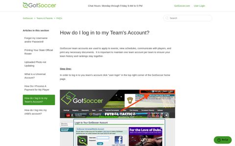 How do I log in to my Team's Account? – GotSoccer