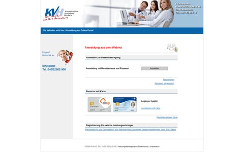 KV Hamburg - Onlineportal