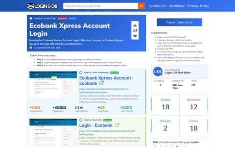 Ecobank Xpress Account Login - Logins-DB