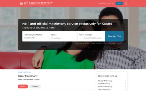 Kasar Matrimony - KasarMatrimony.com - Kasar Matrimony