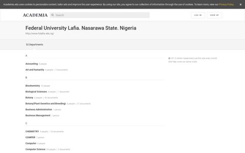 Federal University Lafia. Nasarawa State. Nigeria - Academia ...