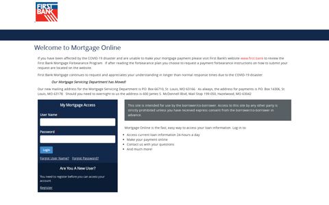 First Bank - Mortgage Online