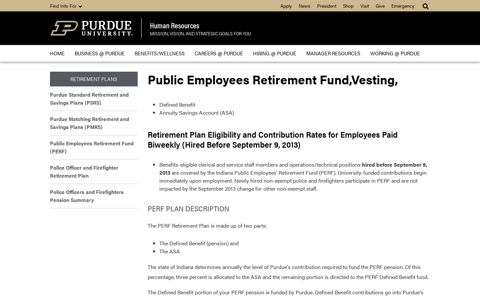 Public Employees Retirement Fund (PERF) - Human Resources