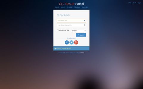 Login Result Portal - CLC Online Portal