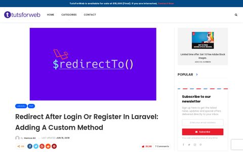 Redirect after login or register in Laravel: Adding a custom ...