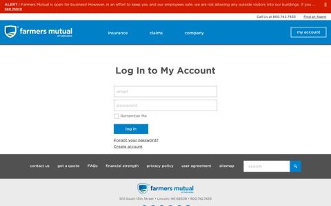 Log In & Manage My Account - Farmers Mutual of Nebraska