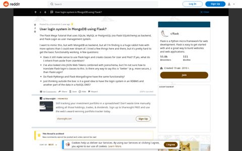 User login system in MongoDB using Flask? : flask - Reddit