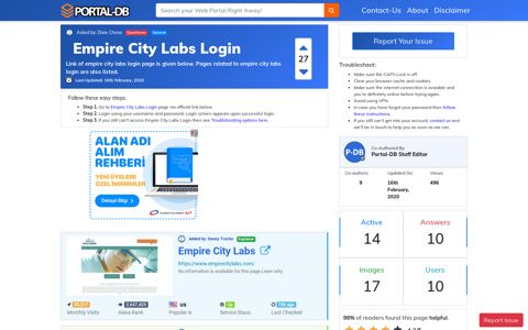 Empire City Labs Login