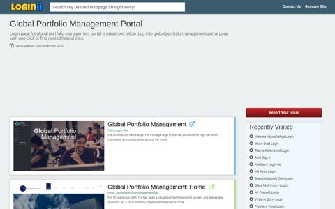 Global Portfolio Management Portal