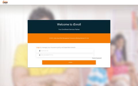 LogIn - iEnroll - India Insure