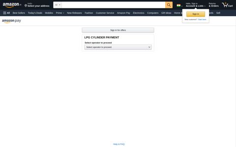 BillPayments-LPG Cylinder Payment - Amazon.in
