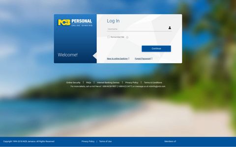 NCB Personal Online Banking:Internet Banking Login
