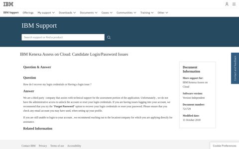IBM Kenexa Assess on Cloud: Candidate Login/Password ...