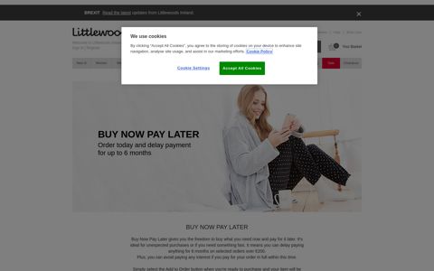 Buy Now Pay Later - Littlewoods Ireland