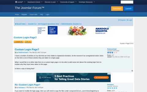Custom Login Page? - Joomla! Forum - community, help and ...
