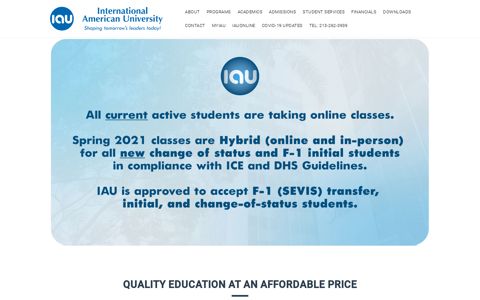 International American University: IAU | Homepage