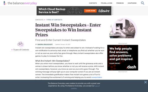 Instant Win Sweepstakes - Enter Sweepstakes to Win Instant ...