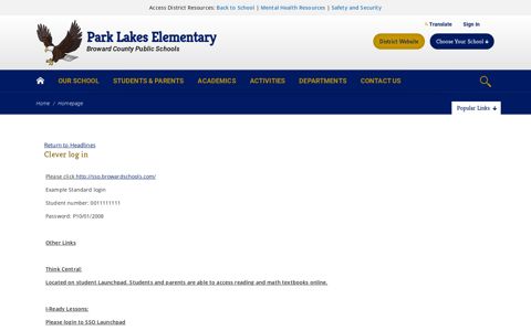 Clever log in - Broward County Public Schools