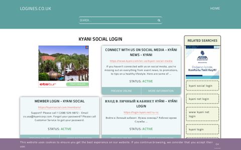 kyani social login - General Information about Login