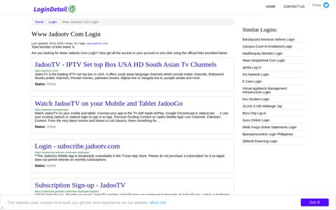 Www Jadootv Com Login JadooTV - IPTV Set top Box USA ...