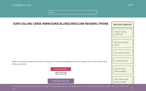 Euro Calling Cards www.eurocallingcards.com Reviews | Phone ...