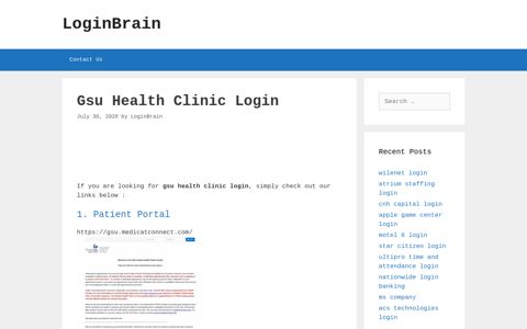 Gsu Health Clinic - Patient Portal - LoginBrain