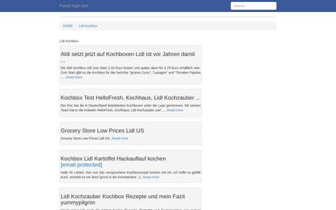 [LOGIN] Lidl Kochbox FULL Version HD Quality ... - Portal login link