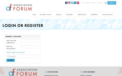 Login or Register - Association Forum