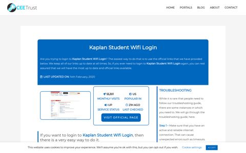 Kaplan Student Wifi Login - Find Official Portal - CEE Trust
