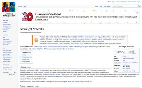 Greenlight Networks - Wikipedia