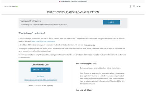 Direct Consolidation Loan Application - Federal Student Aid