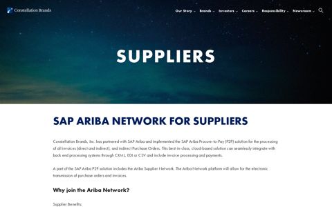 Supplier Information - Constellation Brands