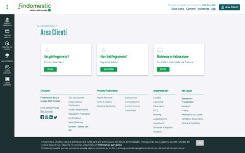 Area Clienti: Login e Registrazione | Findomestic