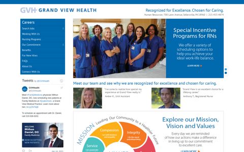 Grand View Health Careers
