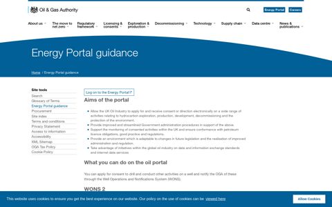 Energy Portal guidance - Oil and Gas Authority
