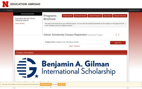 Gilman Scholarship Campus Registration ... - MyWorld