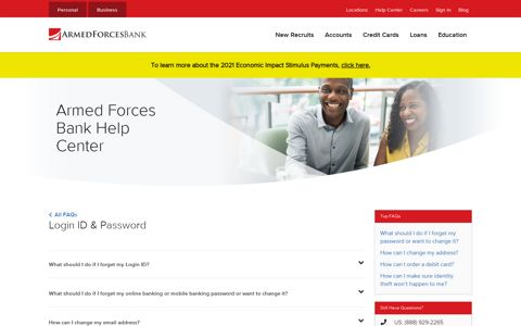 Login ID & Password | Armed Forces Bank