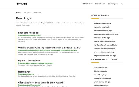 Enso Login ❤️ One Click Access - iLoveLogin