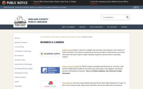 Business & Careers | Midland County, TX