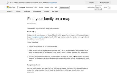 Find your family on a map - Microsoft Support