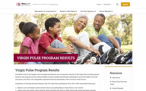 Virgin Pulse Program Results | Wespath Benefits & Investments