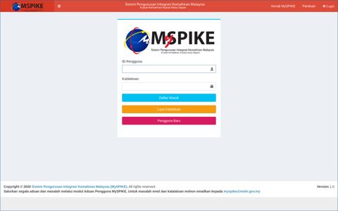 Login - MySPIKE - Sistem Pengurusan Integrasi Kemahiran ...