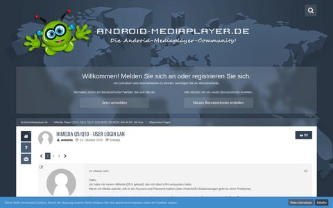 HiMedia Q5/Q10 - User Login LAN - Allgemeine Fragen ...