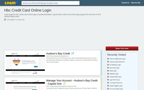Hbc Credit Card Online Login