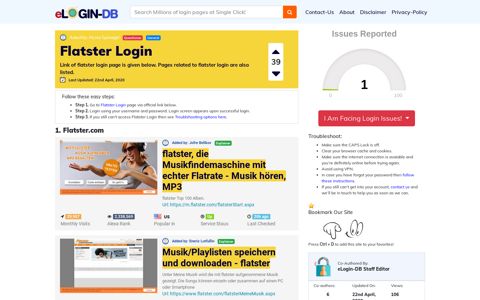 Flatster Login - A database full of login pages from all over the internet!