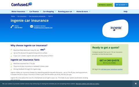 Ingenie car insurance - Get quick cover - Confused.com