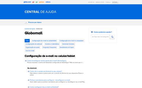 Globomail - ajuda.globo.com